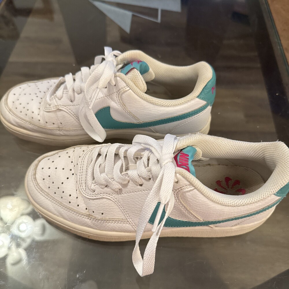 Nike Women's Court Vision Low DR9885-100 White Leather Sneaker Shoes Size 7